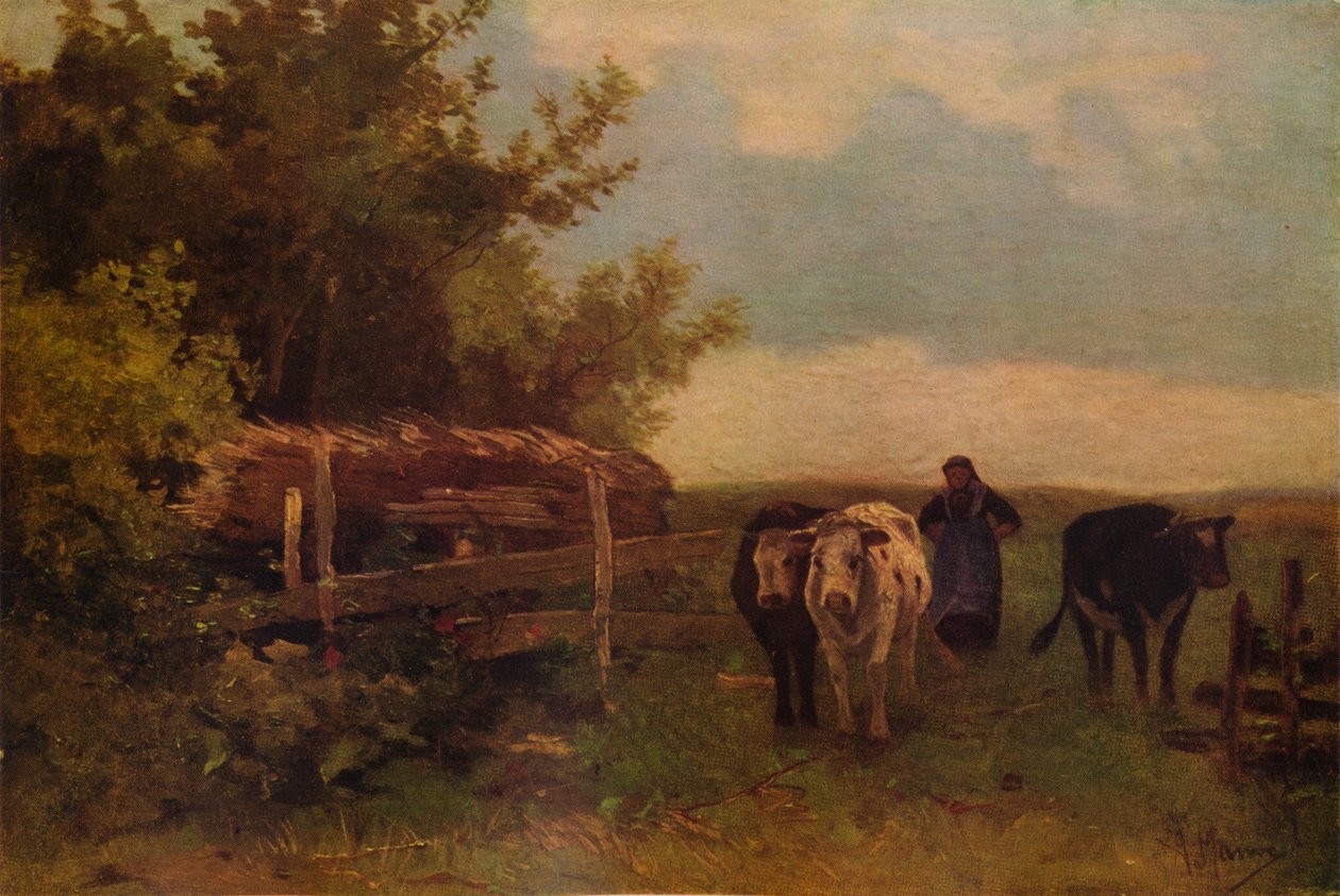 Vacas, Herisson, c1869, 1938 de Anton Mauve