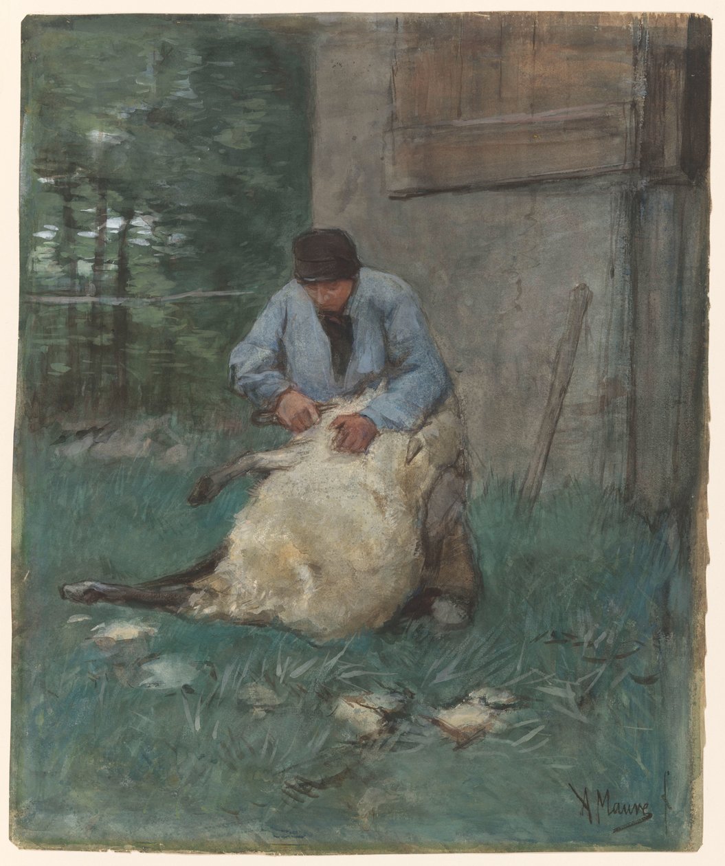Tosquiador de ovelhas de Anton Mauve