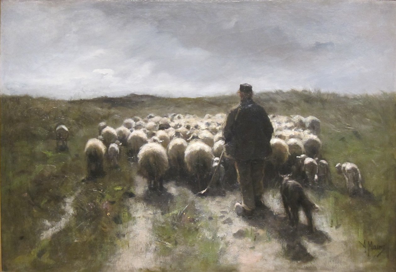 O pastor e as ovelhas de Anton Mauve