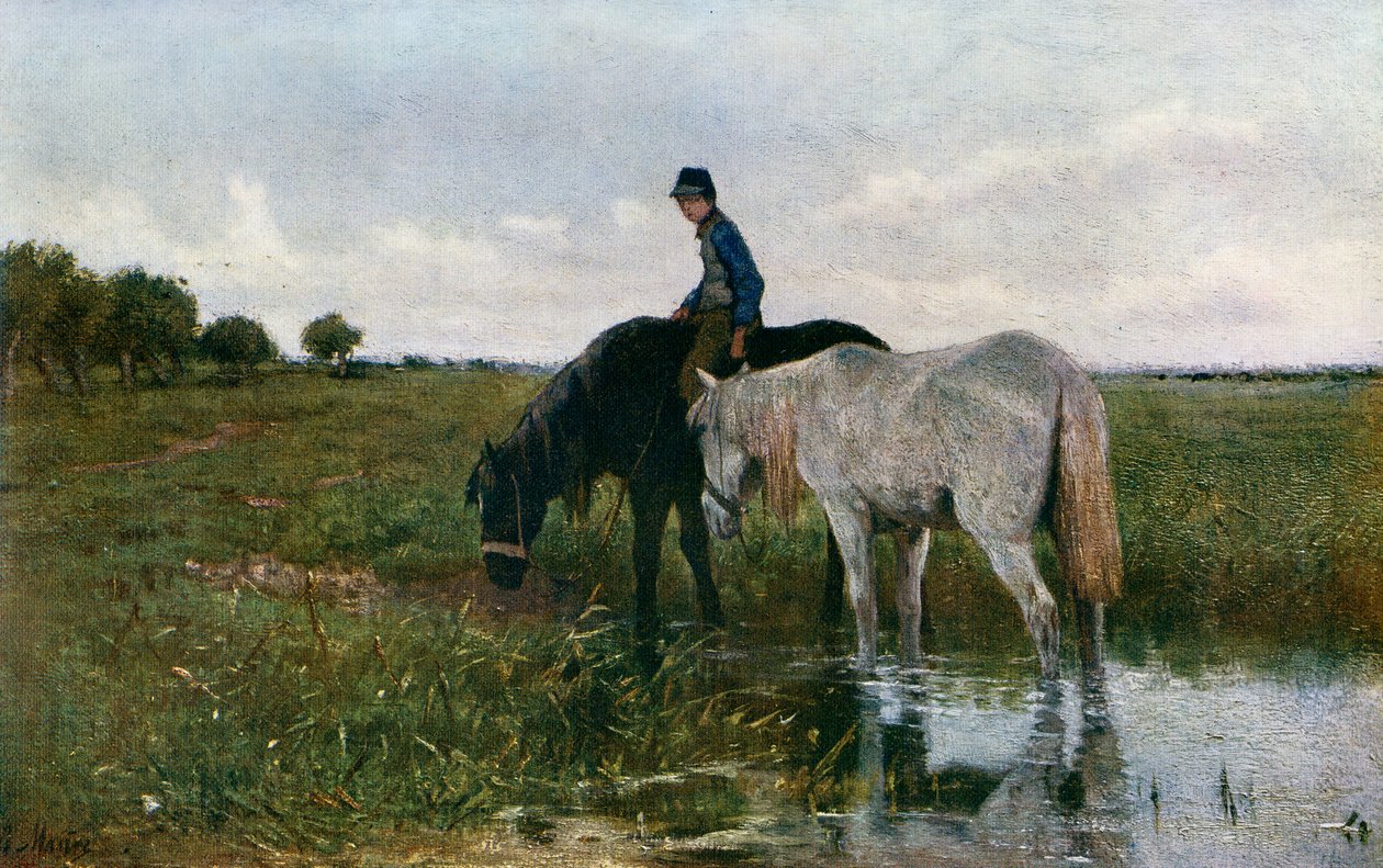 Cavalos molhando, 1871, 1912. de Anton Mauve