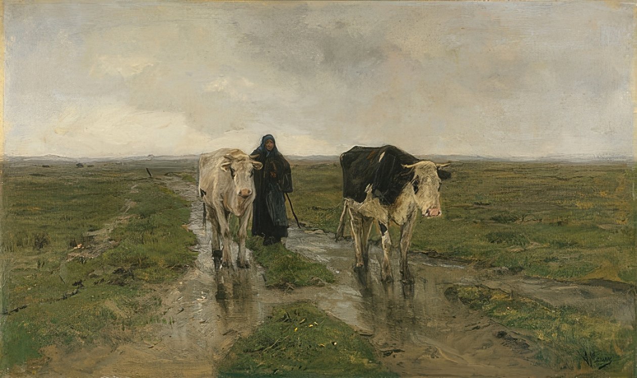 Pastagem. Provavelmente os anos 1880 de Anton Mauve