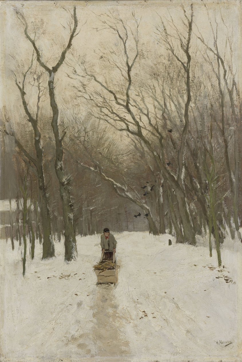 Inverno na floresta de Scheveningen de Anton Mauve