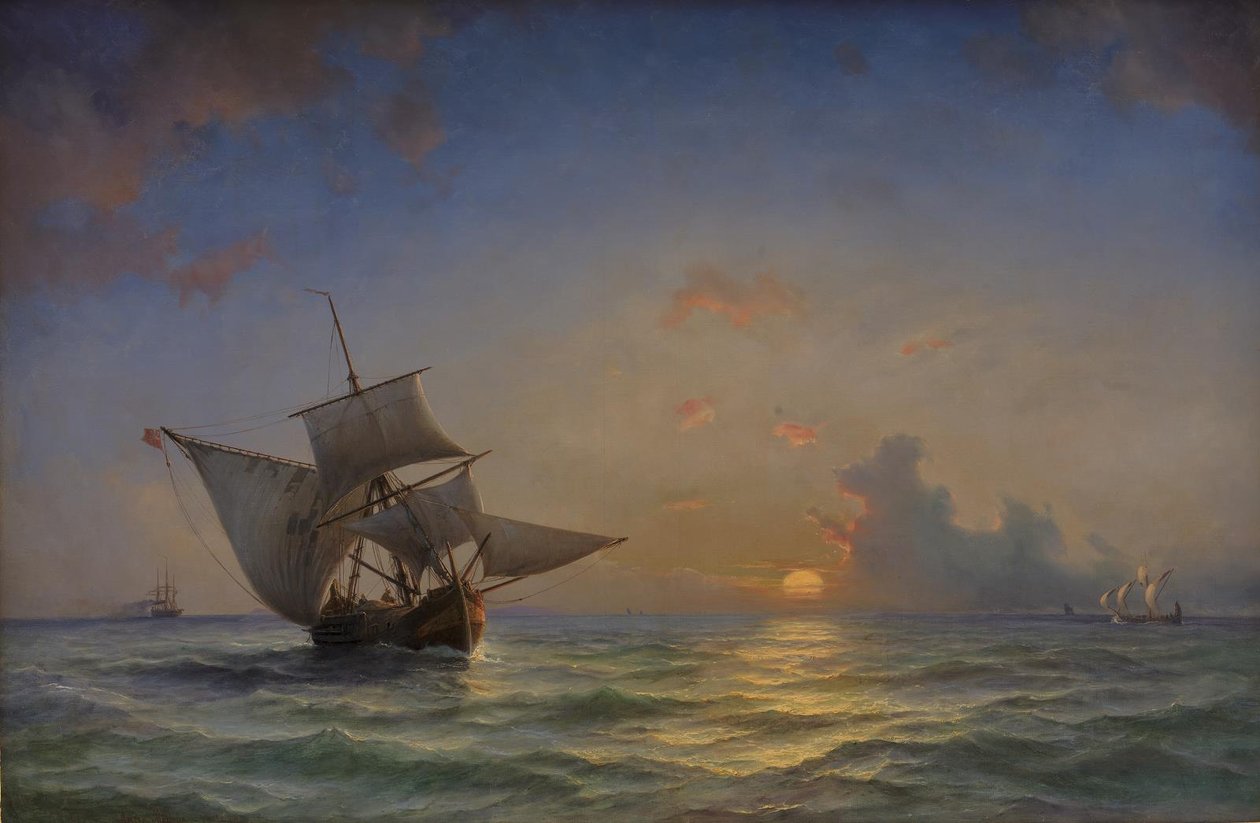 Uma paisagem marinha de Anton Melbye
