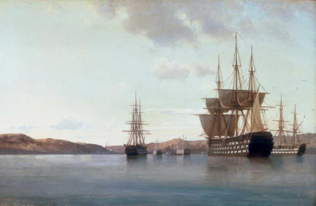 Navio de guerra Napoleão &39;1863 - Melbye de Anton Melbye