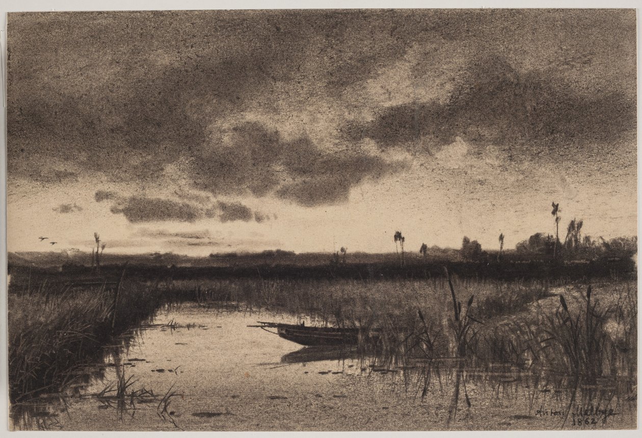 paisagem com um rio de Anton Melbye