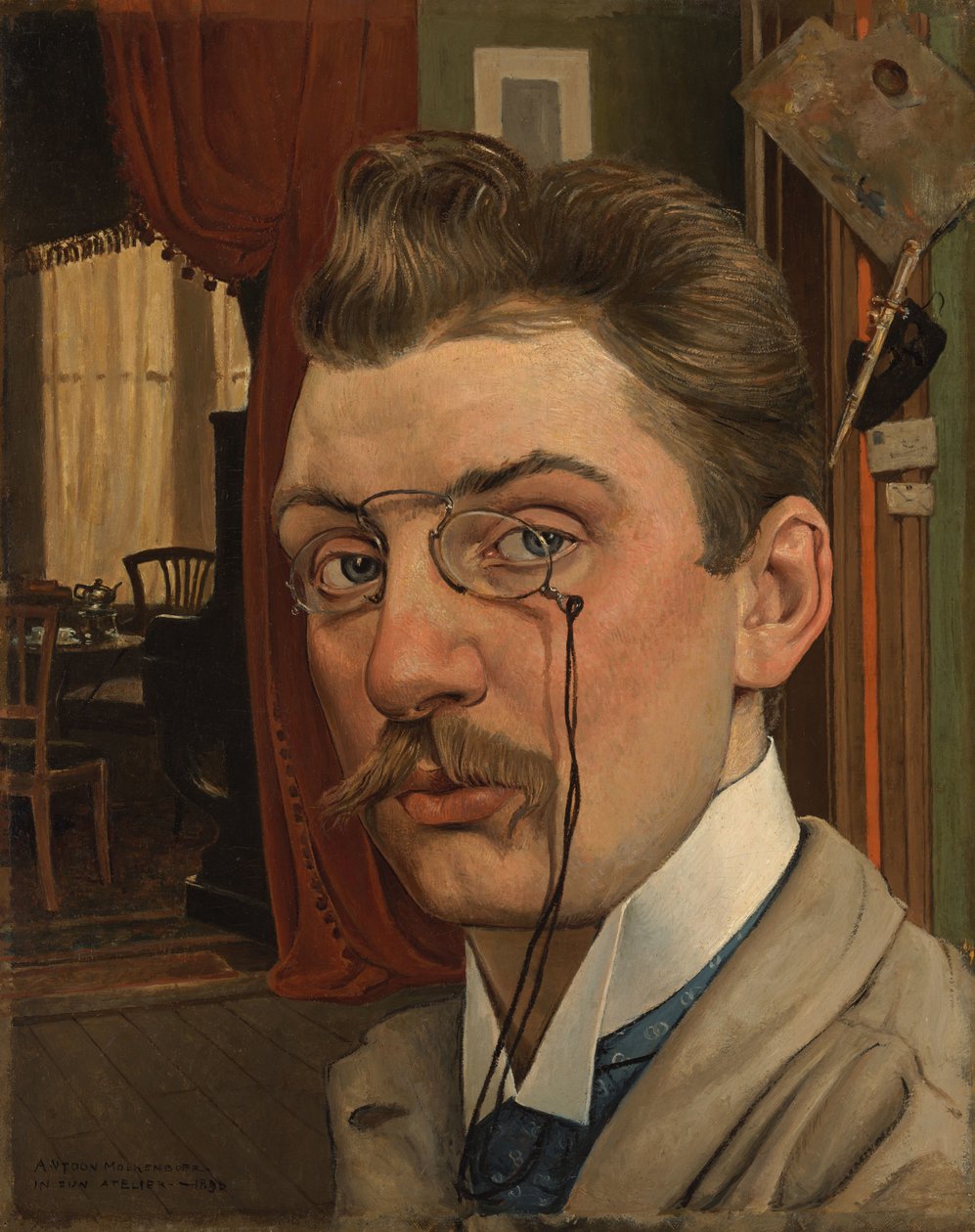Autorretrato no estúdio de Anton Molkenboer