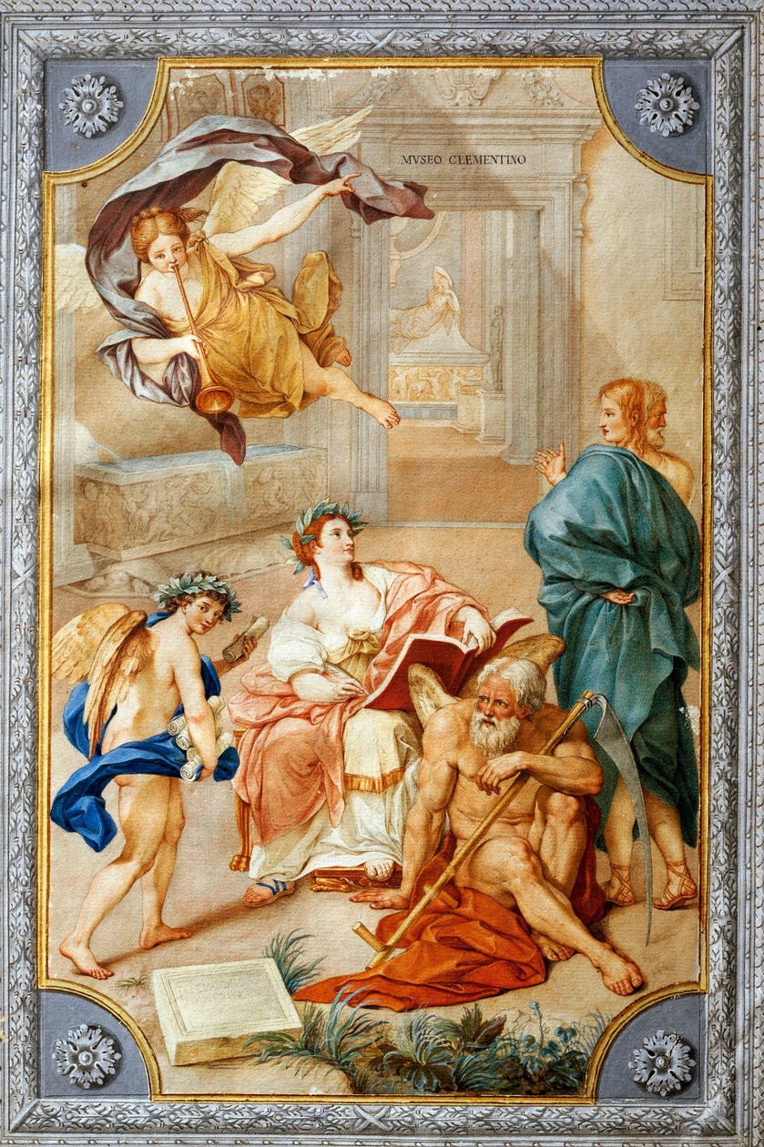 Alegoria do Museu Clementino, de Anton Raphael Mengs, meios mistos de Anton Raphael Mengs