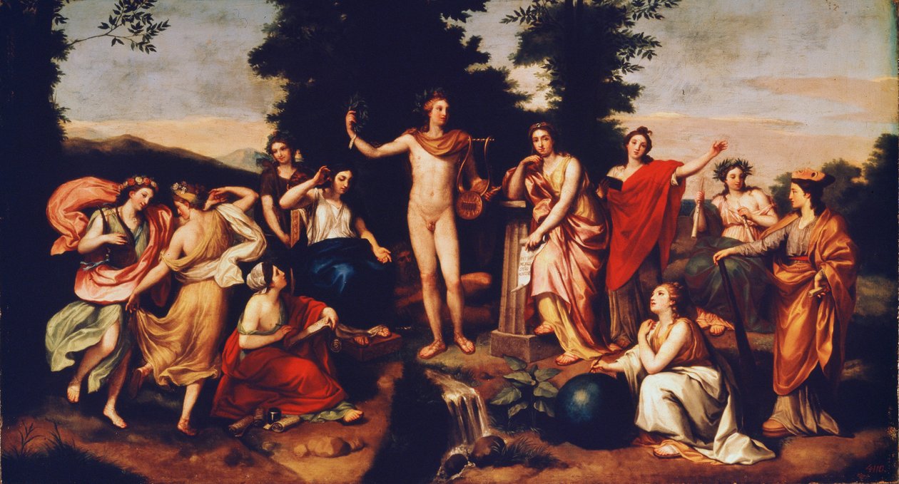Apolo e as Três Graças, c.1750-60 de Anton Raphael Mengs