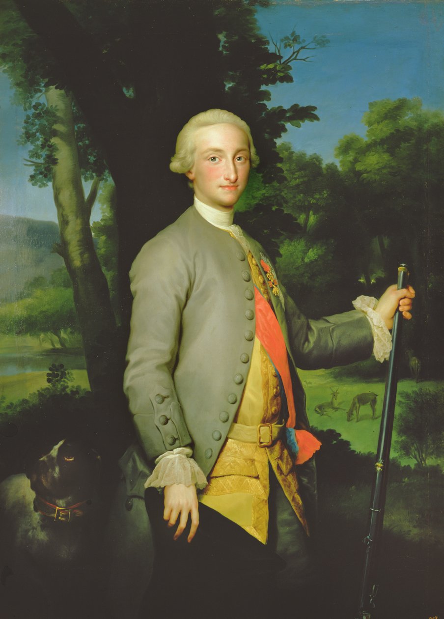 Charles de Bourbon (1748-1819) Príncipe das Astúrias (óleo sobre tela) de Anton Raphael Mengs