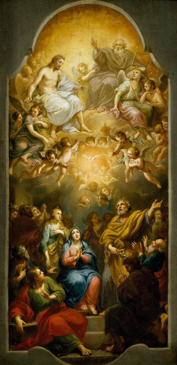 Descendência do Espírito Santo, por Anton Raphael Mengs de Anton Raphael Mengs