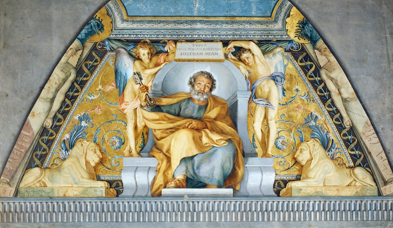 Figura de São Pedro, de Anton Raphael Mengs, meios mistos de Anton Raphael Mengs