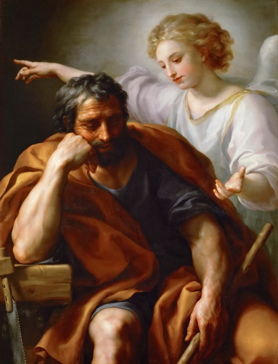 Alemão: Traum des Hl. Joseph O sonho de São José de Anton Raphael Mengs