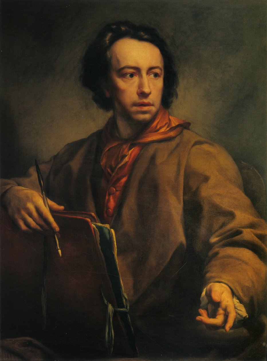 Italiano:  Autoritratto Autorretrato de Anton Raphael Mengs