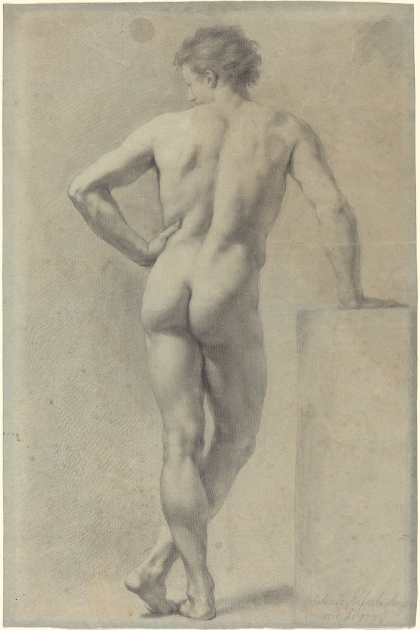 Estudo de nudez masculina de Anton Raphael Mengs