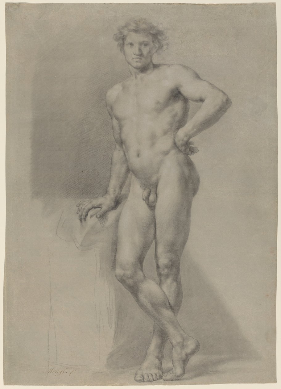 Estudo de nudez masculina de Anton Raphael Mengs