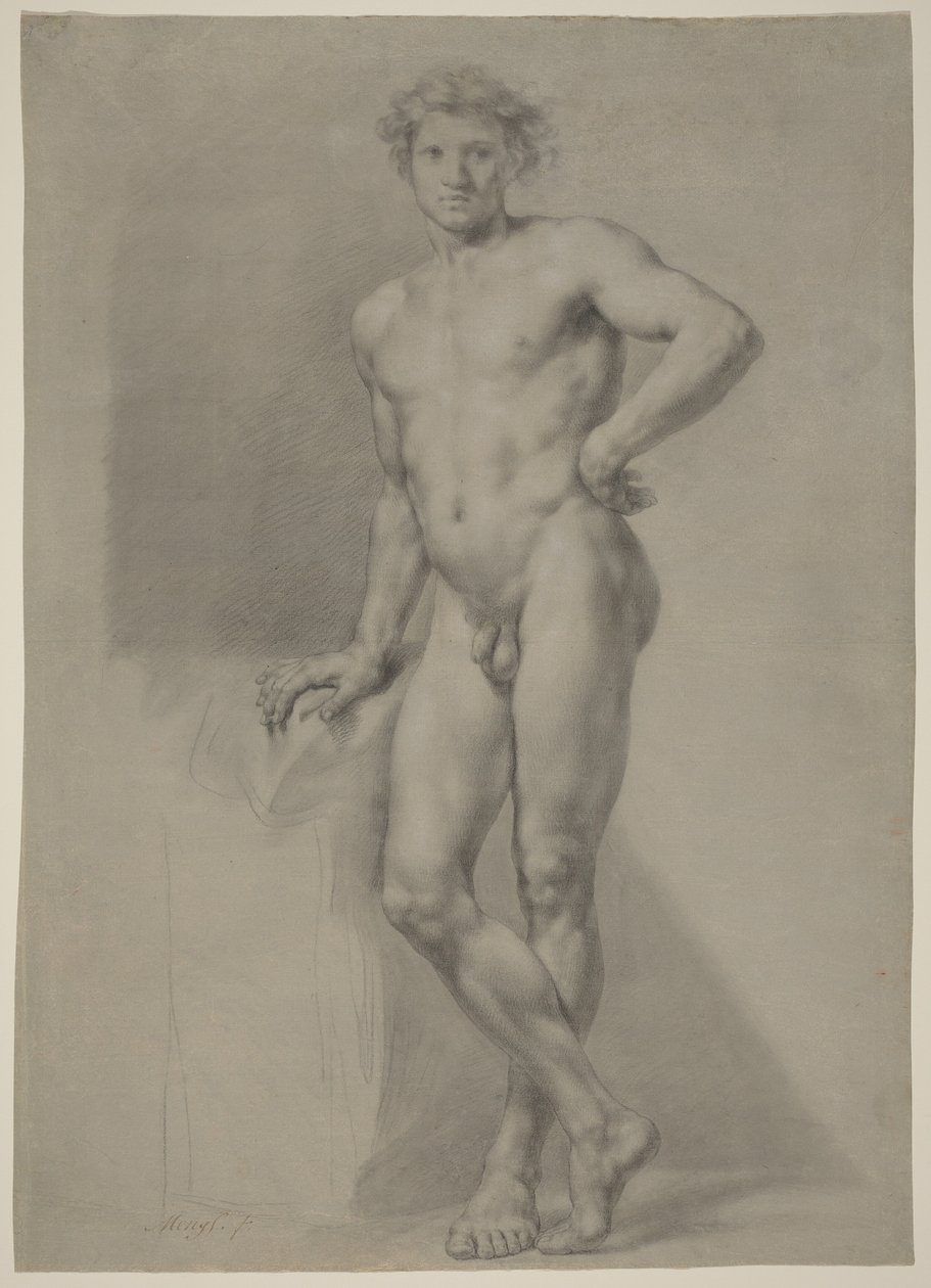 Estudo de nu masculino de Anton Raphael Mengs