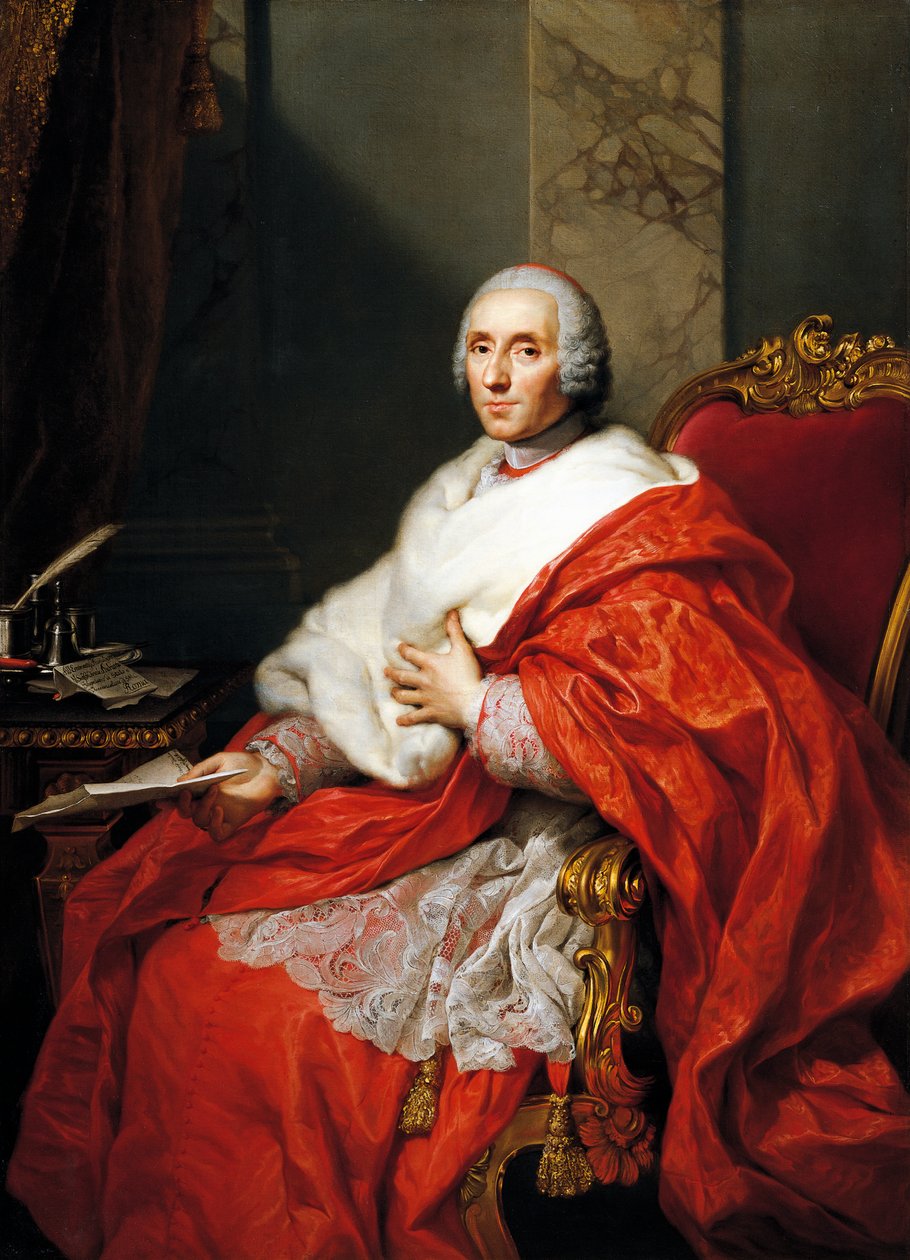 Retrato do Cardeal Alberico Archinto, de Anton Raphael Mengs, óleo sobre tela de Anton Raphael Mengs