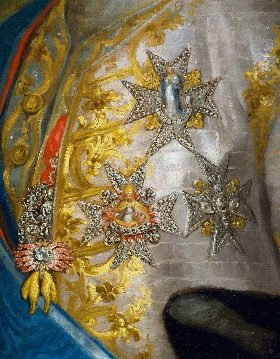 Retrato de Don Luis Antonio Jaime de Bourbon, de Anton Raphael Mengs, detalhe, Circa 1774, óleo sobre tela de Anton Raphael Mengs