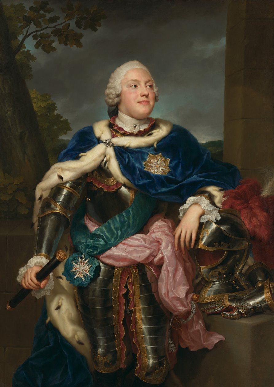 Retrato de Friedrich Christian, príncipe da Saxónia de Anton Raphael Mengs