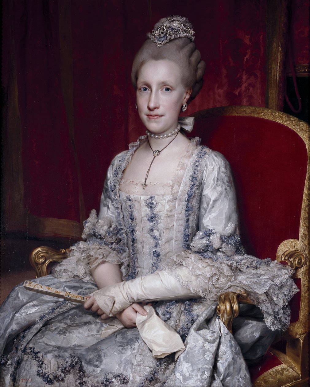 Retrato de Infanta Maria Luisa de Espanha 1745-1792, Santa Imperatriz Romana, 1770 de Anton Raphael Mengs