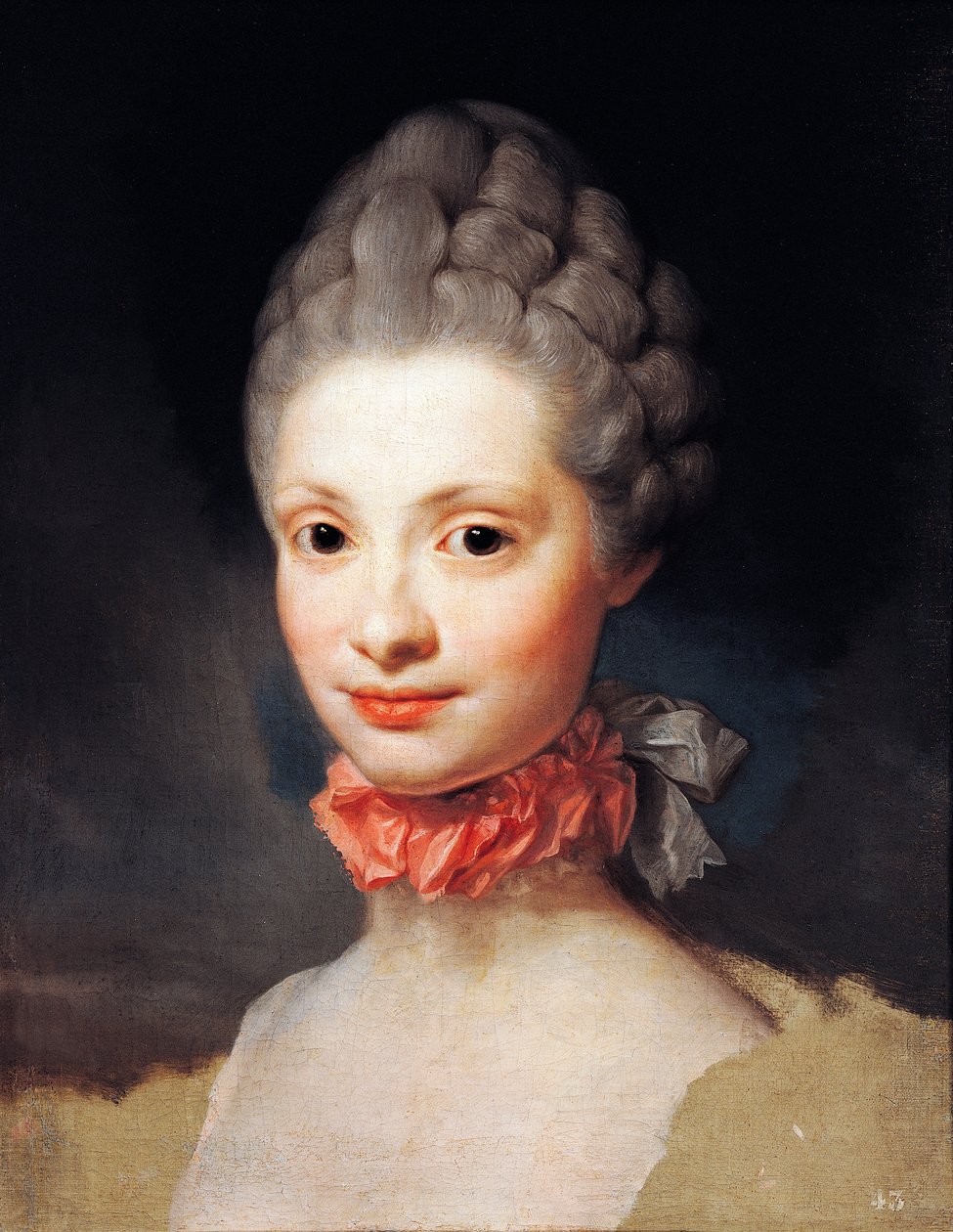 Retrato de Maria Luisa di Parma, Princesa das Astúrias, de Anton Raphael Mengs de Anton Raphael Mengs