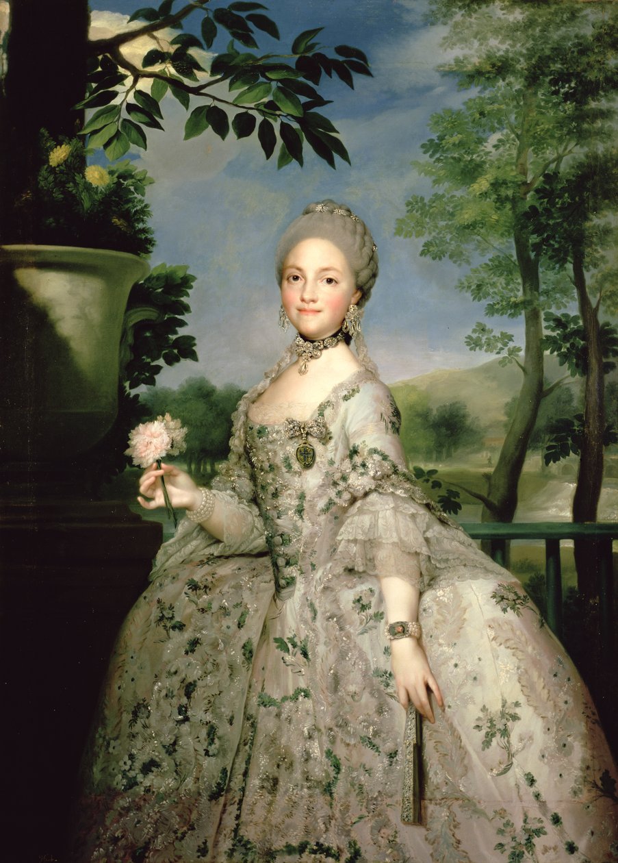 Retrato de Marie-Louise de Bourbon (1751-1819) (óleo sobre tela) de Anton Raphael Mengs