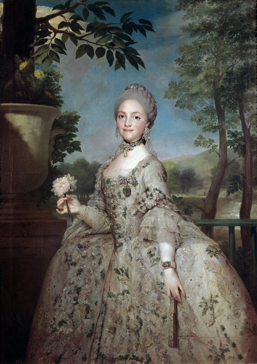 Retrato de Marie Louise de Parma, Princesa das Astúrias (óleo sobre tela de Anton Raphael Mengs