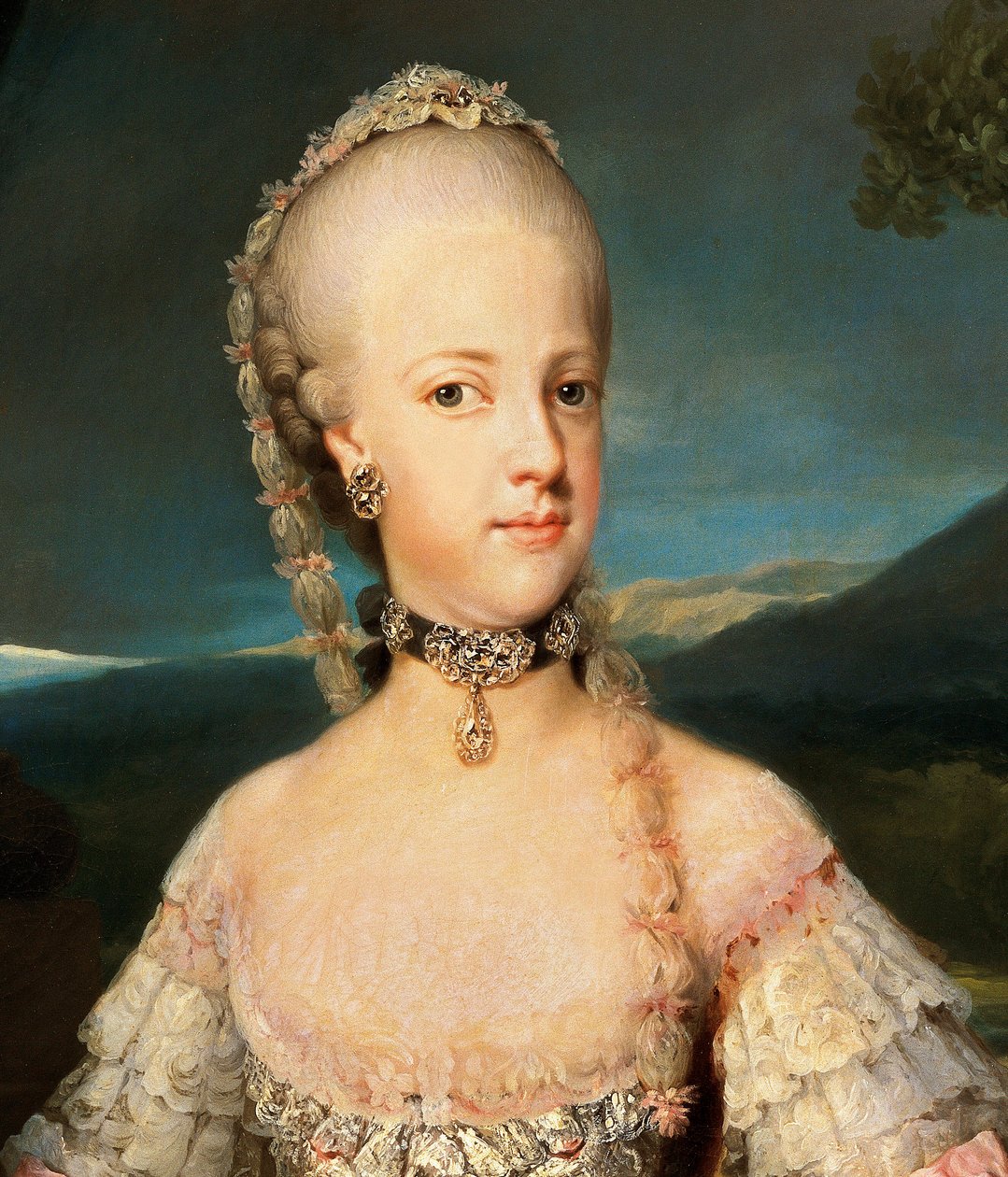 Retrato de Maria Carolina da Áustria (Maria Carolina, Maria Carolina de Anton Raphael Mengs
