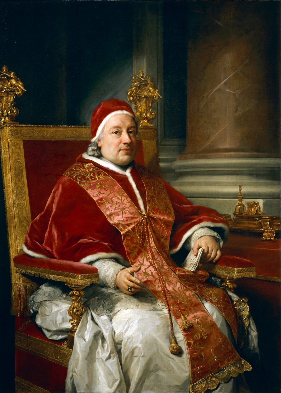 Retrato do Papa Clemente xIII Rezzonico, de Anton Raphael Mengs de Anton Raphael Mengs