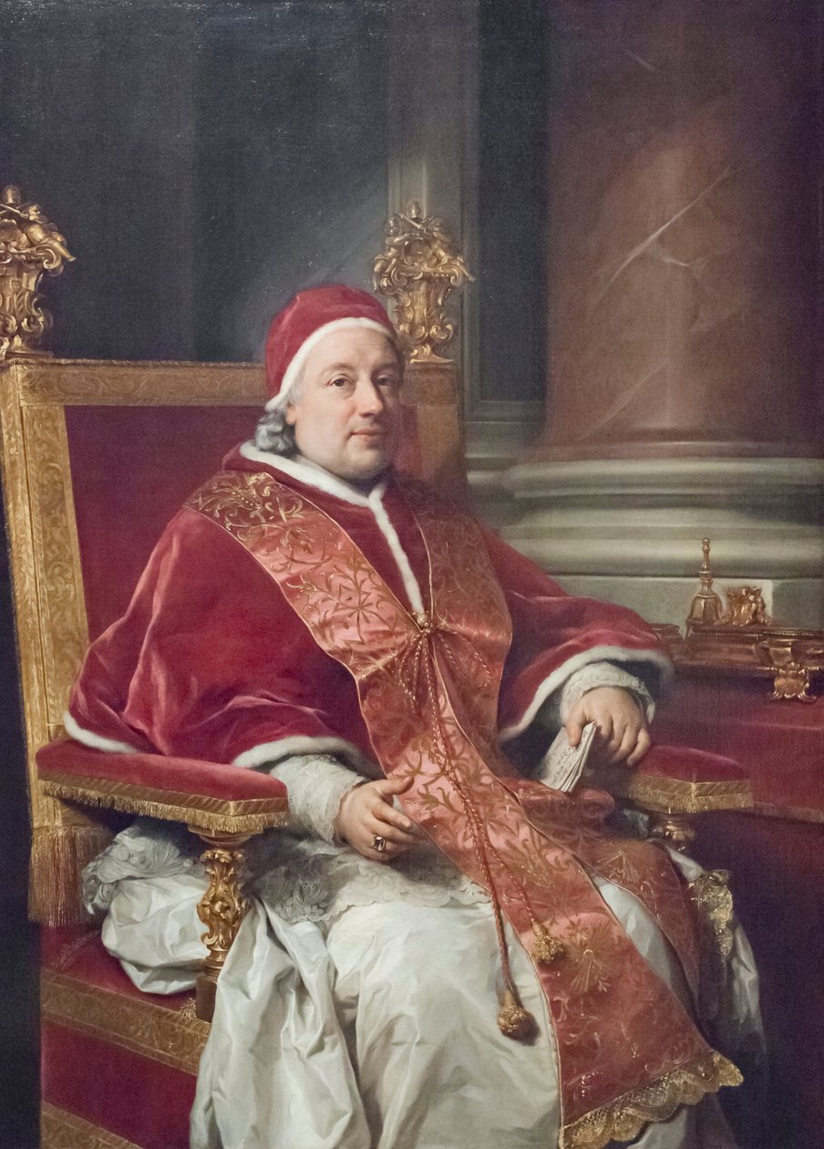 Retrato do papa Clemens XIII Rezzonico de Anton Raphael Mengs