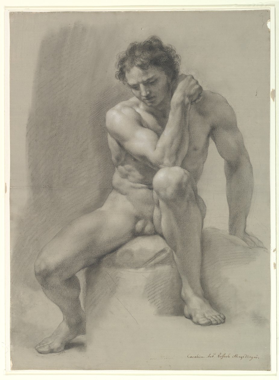 Nu masculino sentado de Anton Raphael Mengs