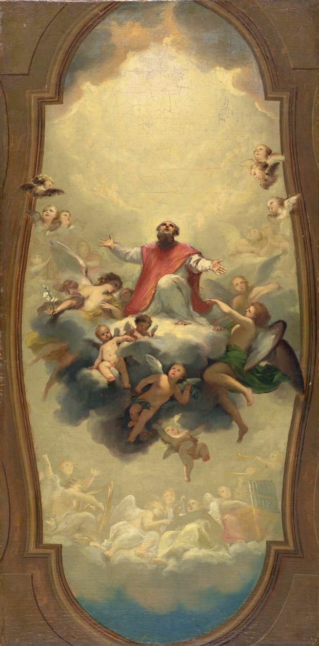 Santo Eusébio levado ao céu, c.1757 (óleo sobre tela) de Anton Raphael Mengs