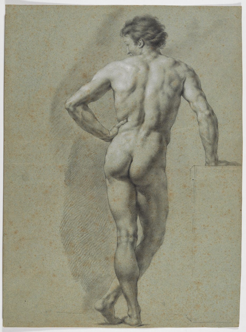 Posição de costas em pé, com o braço esquerdo apoiado de Anton Raphael Mengs