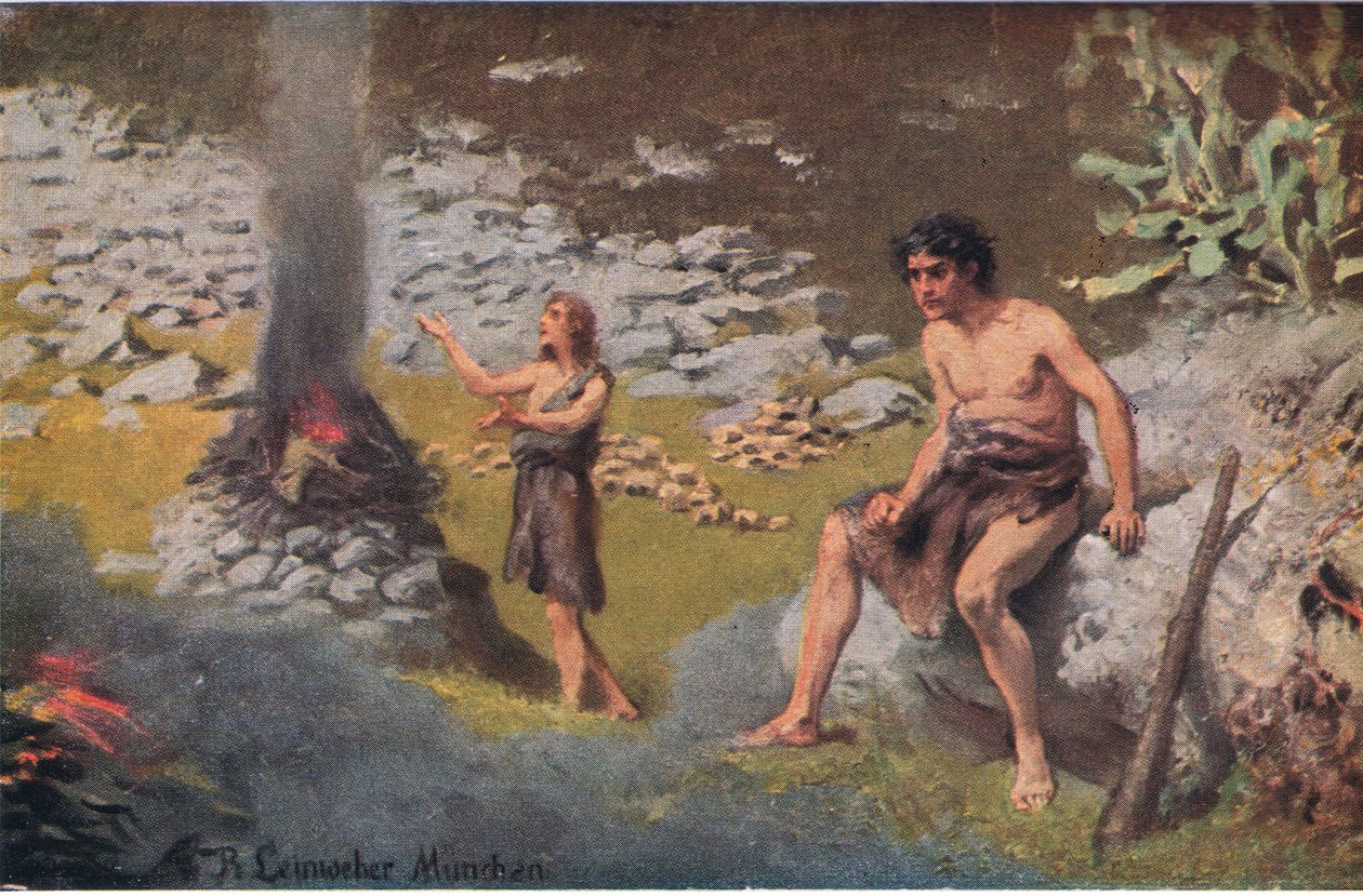 Caim e Abel, de Hulberts História da Bíblia publicada por The John Winston Company, 1932 de Anton Robert Leinweber