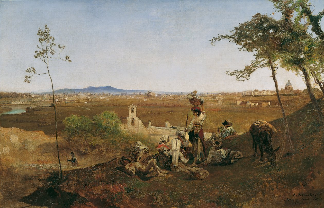 Vista de Roma a partir de Monte Mario de Anton Romako