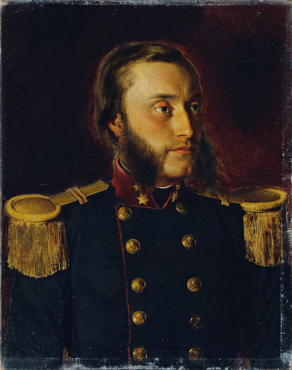 O arquitecto naval Josef von Romako como primeiro tenente de Anton Romako