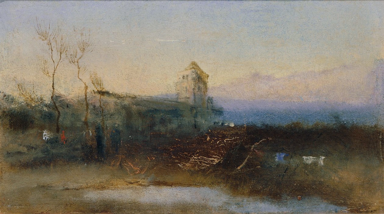 Paisagem com castelo de Anton Romako