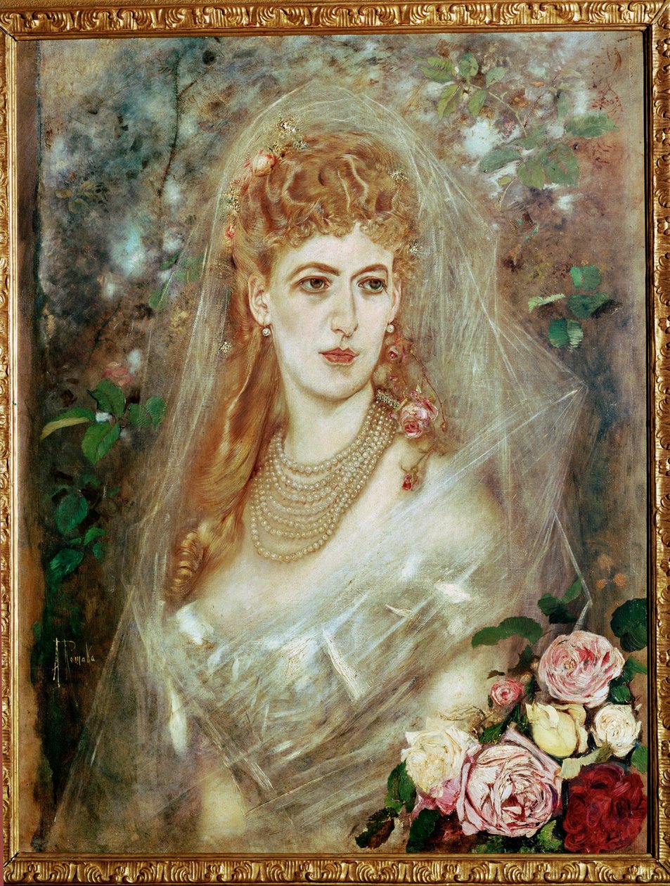 Maria Magda condessa Kuefstein ... (pintura sobre tela) de Anton Romako
