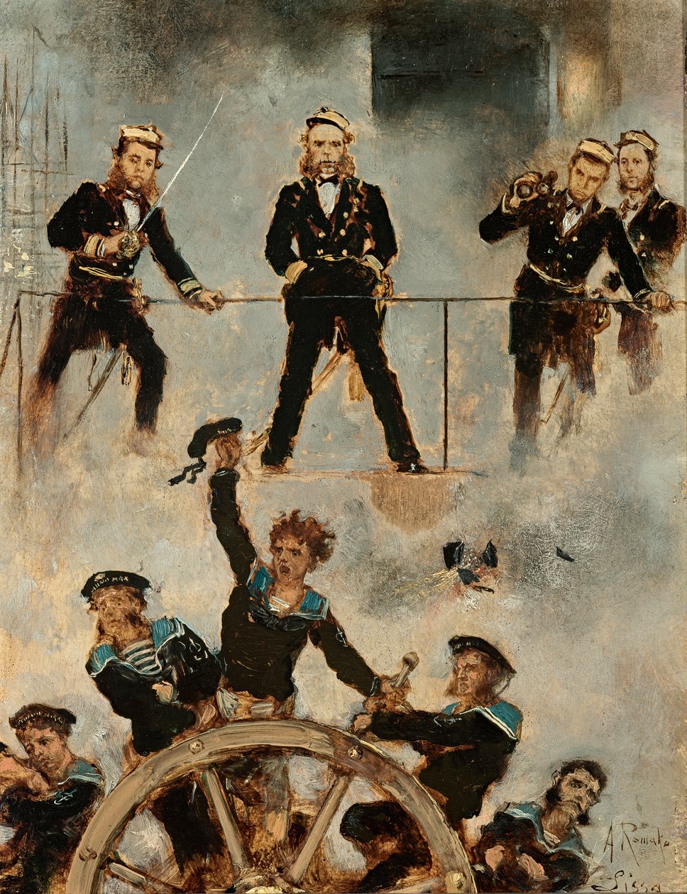 Tegetthoff na batalha naval de Lissa II de Anton Romako
