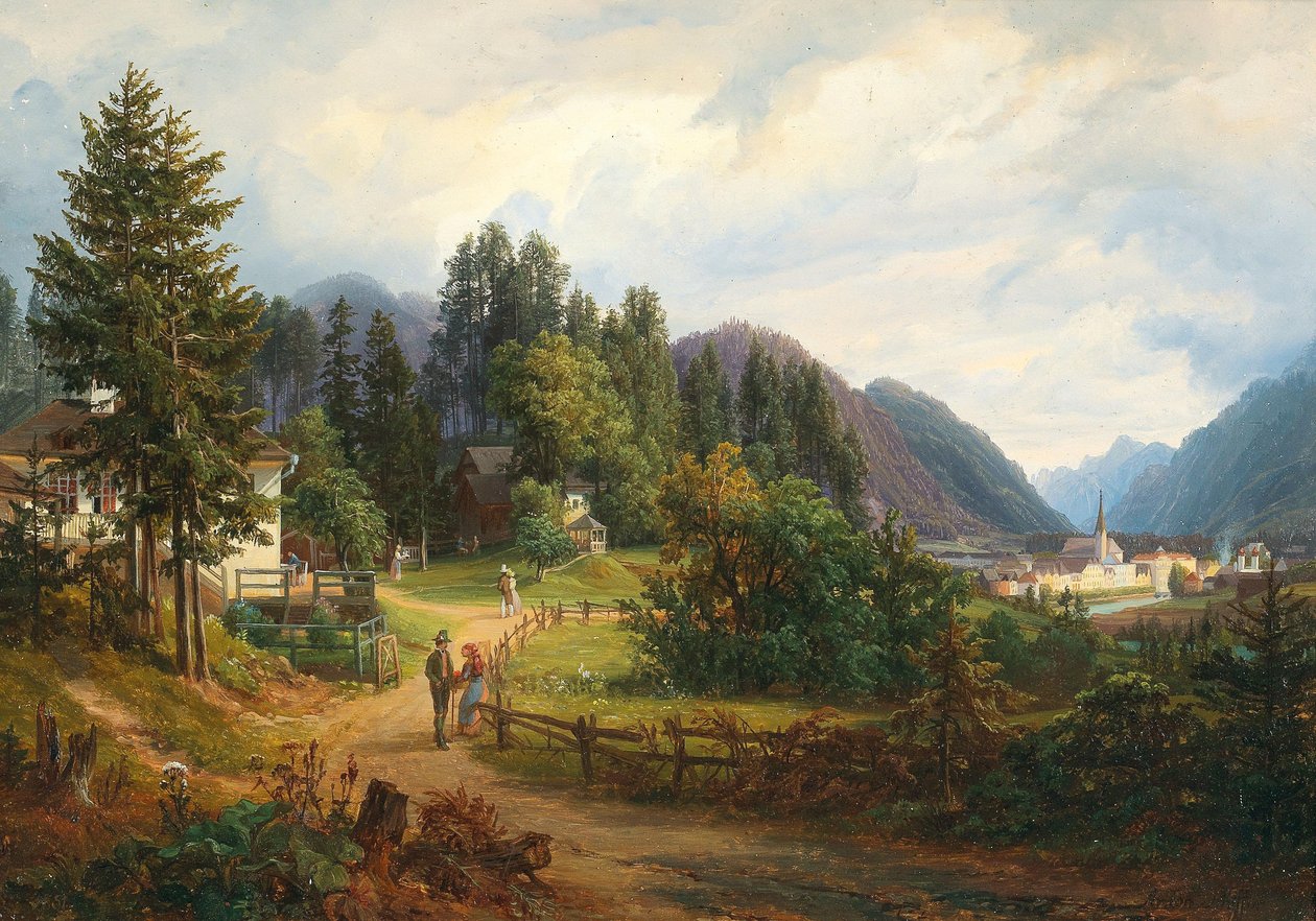 Vista de Bad Ischl de Anton Schiffer