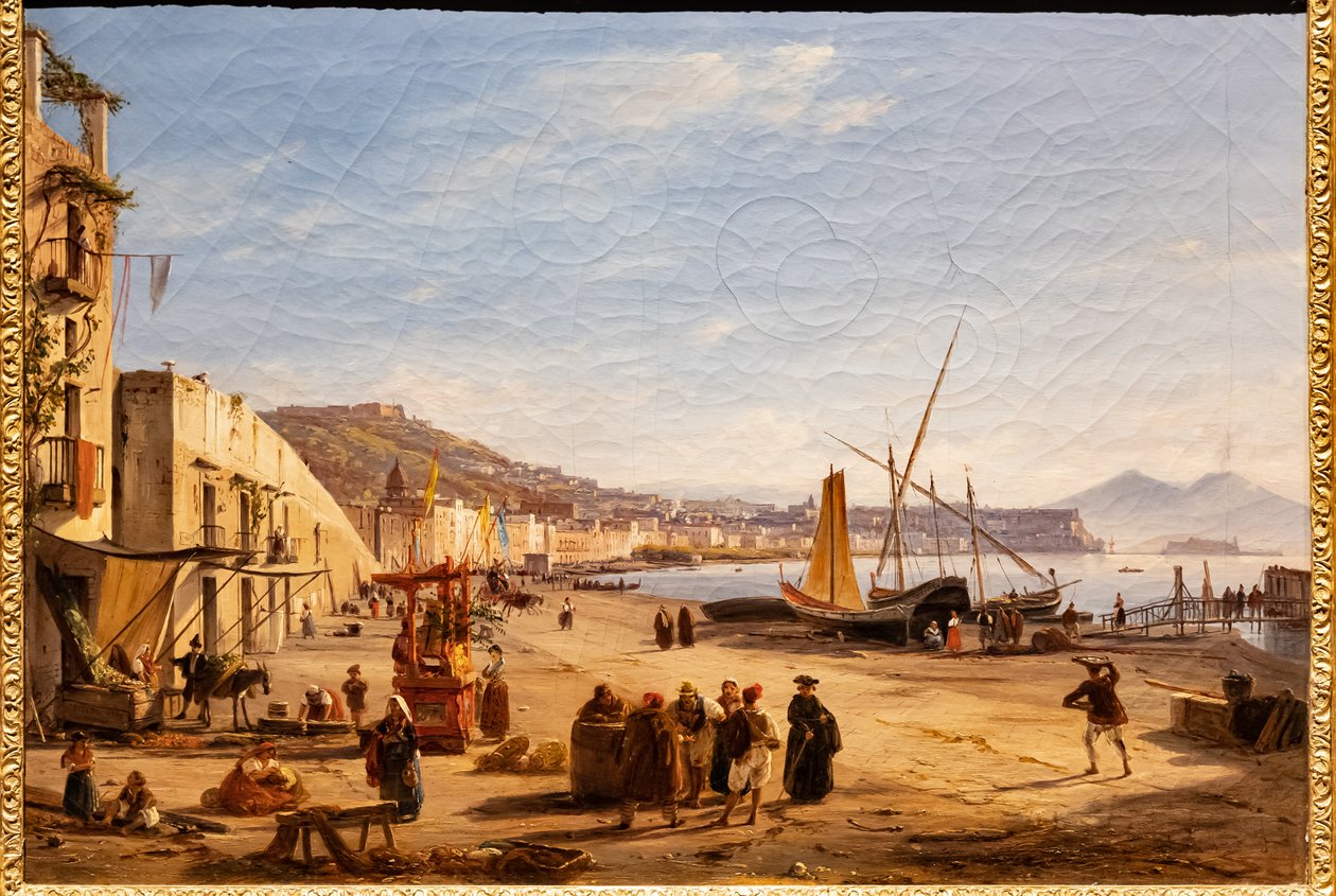 Praia de Chiaia de Mergellina de Anton Sminck Pitloo