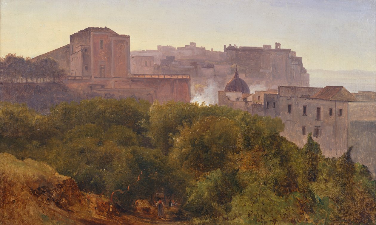 Francavilla Wood in Chiatamone, c.1824 (óleo sobre tela) de Anton Sminck Pitloo