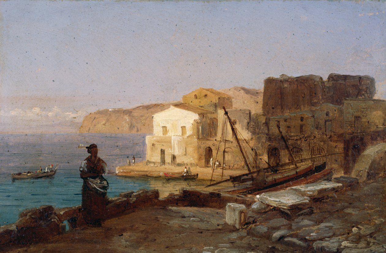 Marina Grande em Sorrento de Anton Sminck Pitloo