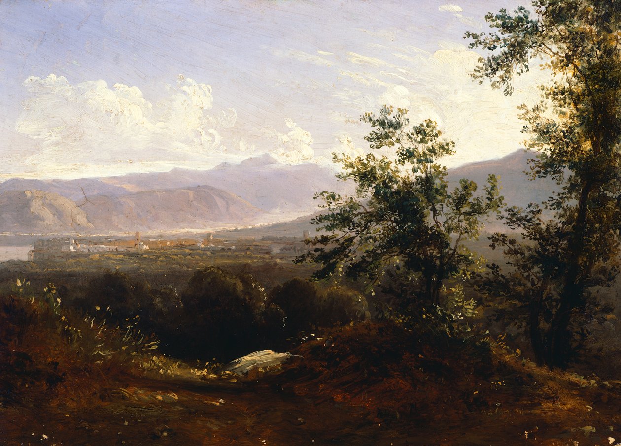 Vista de Sorrento do Cabo (óleo sobre tela) de Anton Sminck Pitloo