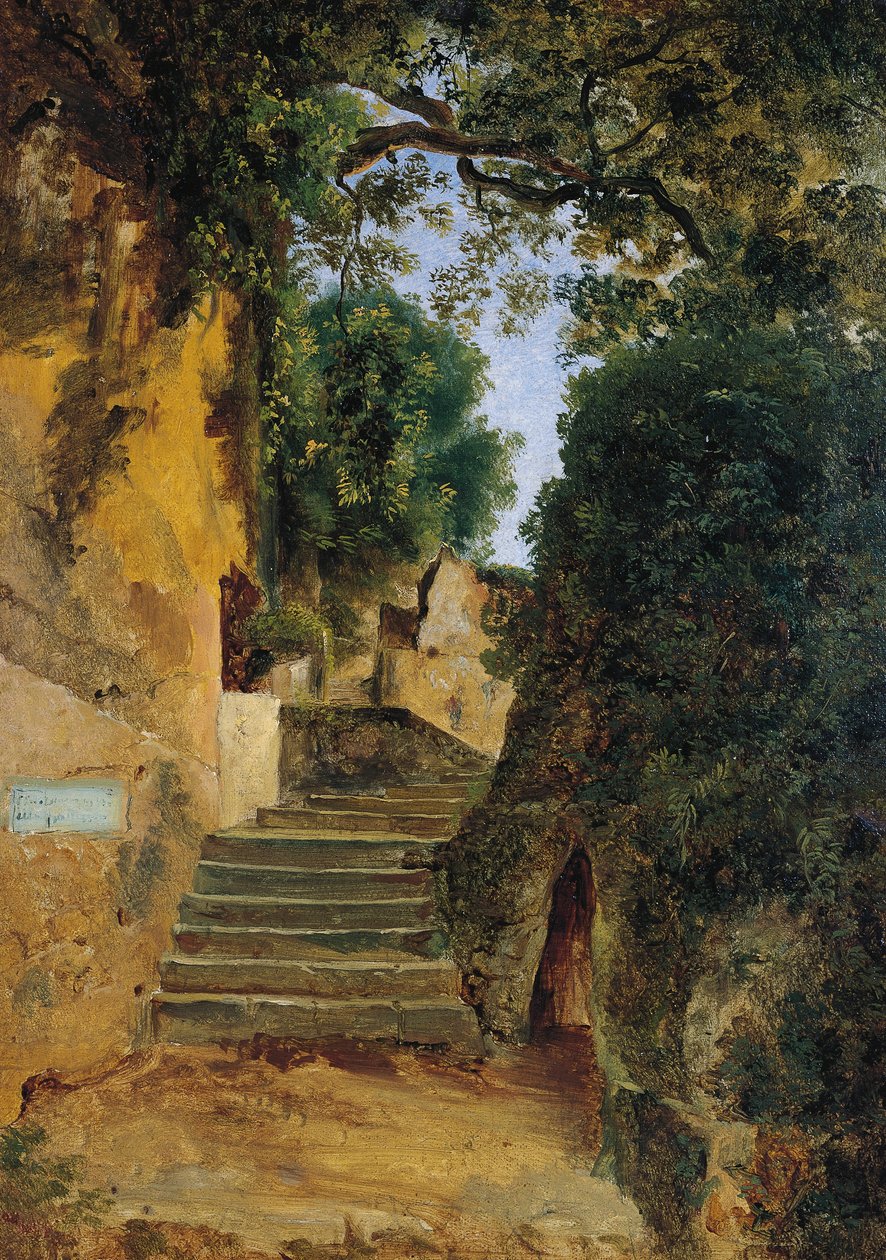 O túmulo de Virgil (óleo sobre tela) de Anton Sminck Pitloo