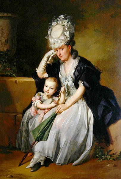 A Segunda Esposa e o Filho do Artista de Anton Wilhelm Tischbein