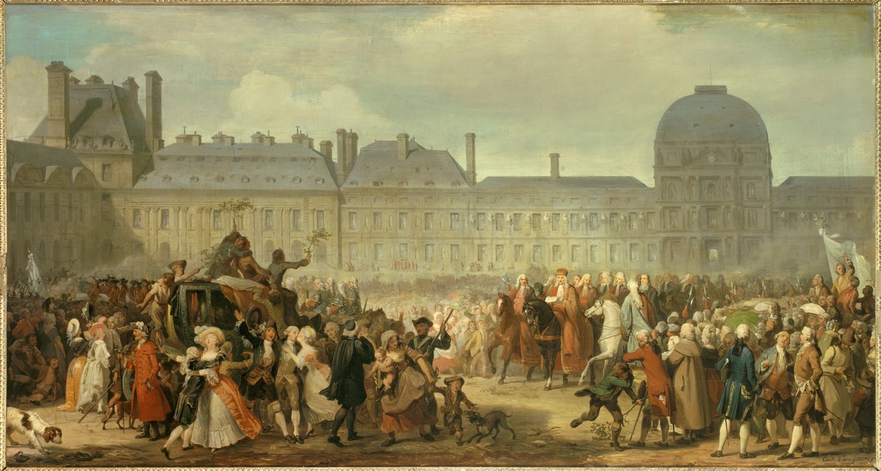 Publicação do Tratado de Versalhes em frente ao Palácio das Tuileries em 25 de novembro de Anton van Ysendyck