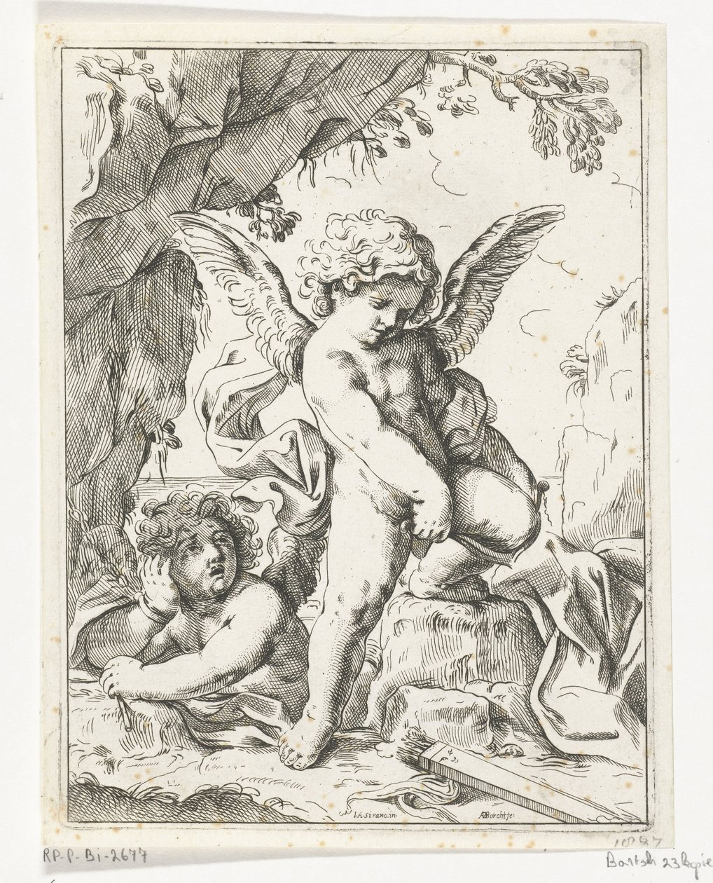 Cupido quebra seu arco de Anton van der Borcht