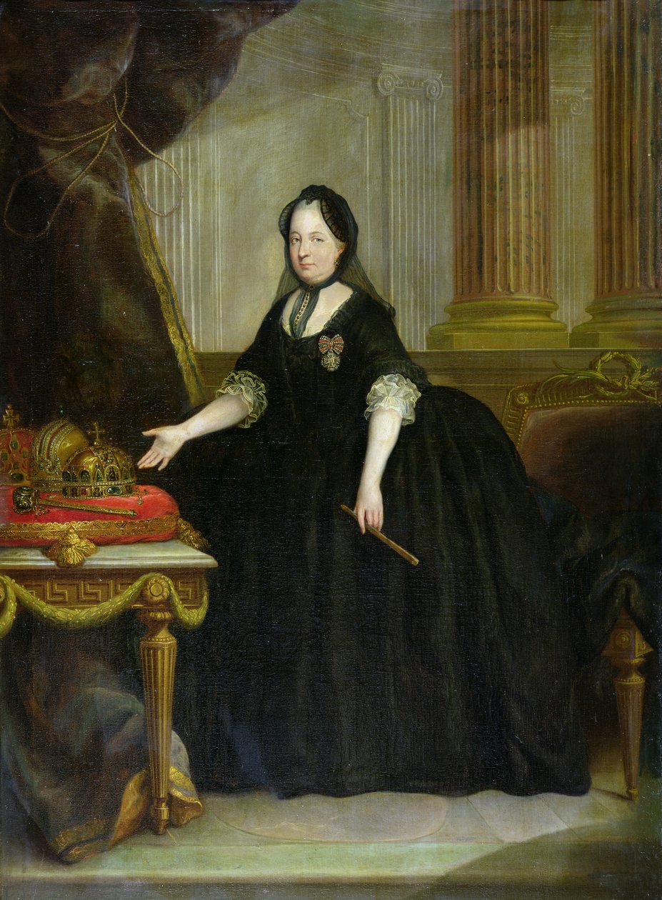 Maria Theresa (1717-80) Imperatriz da Áustria (óleo sobre tela) de Anton von (attr. to) Maron
