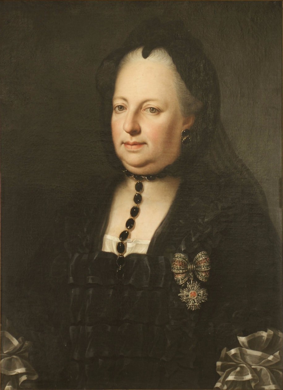 Maria Teresa vestida de luto de Anton von Maron